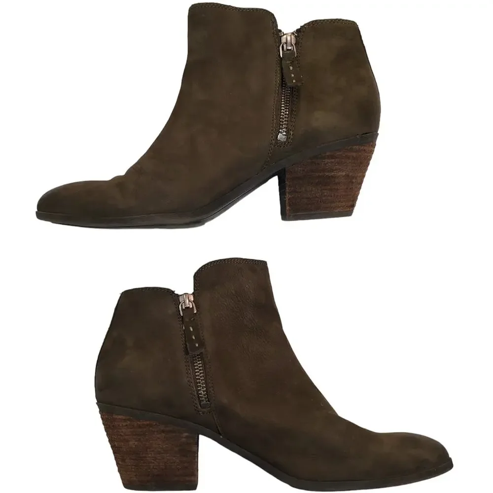 Frye | Judith, Suede Pull on Side Zip Ankle Boots | Size 9